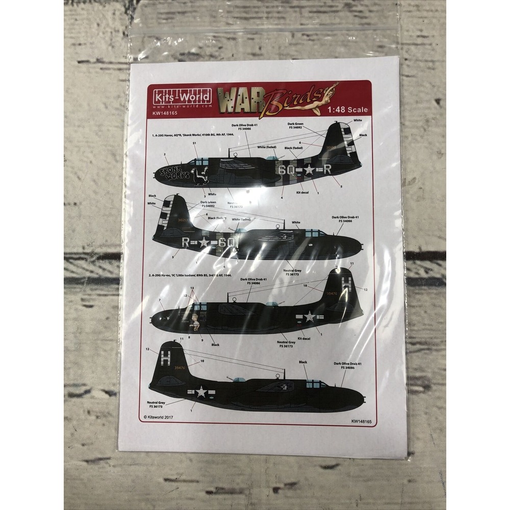 1/48 KITS-WORLD WAR BIRDS KW14815  "Little Isadore, Skonk Works" New